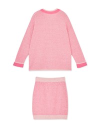 Fluffy Knit Skirt Set