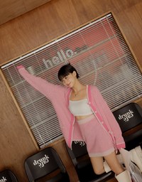 Fluffy Knit Skirt Set