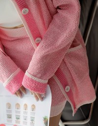 Fluffy Knit Skirt Set