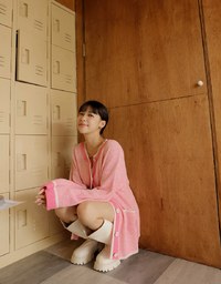 Fluffy Knit Skirt Set