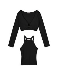 Two Piece Silky Knit Top