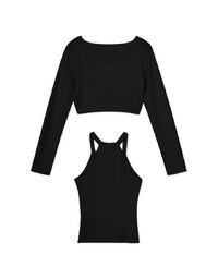 Two Piece Silky Knit Top