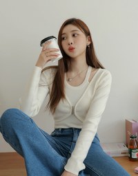 Two Piece Silky Knit Top