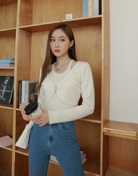 Two Piece Silky Knit Top