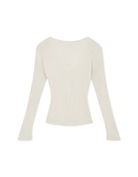 V Neck Twisted Cashmere Knit Top