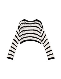 Two Tone Cropped Knit Top