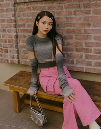 【SHIUAN'S DESIGN】Unicorn Gradient Knit Oversleeve Top