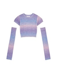 【SHIUAN'S DESIGN】Unicorn Gradient Knit Oversleeve Top