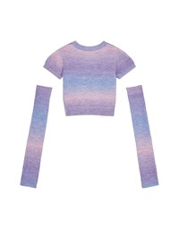 【SHIUAN'S DESIGN】Unicorn Gradient Knit Oversleeve Top