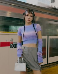 【SHIUAN'S DESIGN】Unicorn Gradient Knit Oversleeve Top