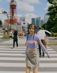 【SHIUAN'S DESIGN】Unicorn Gradient Knit Oversleeve Top