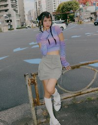 【SHIUAN'S DESIGN】Unicorn Gradient Knit Oversleeve Top