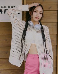 【SHIUAN'S DESIGN】2way Holey Loose Knit Top