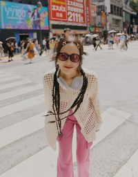 【SHIUAN'S DESIGN】2way Holey Loose Knit Top