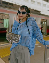 【SHIUAN'S DESIGN】2way Holey Loose Knit Top