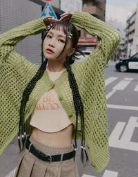 【SHIUAN'S DESIGN】2way Holey Loose Knit Top