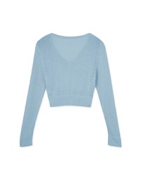 V Neck Knit Long Sleeve Top