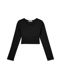 Plain Hollow Round Neck Top (with padding)
