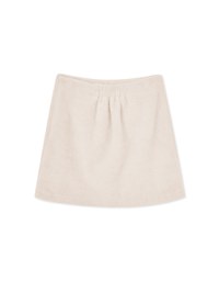 Fluffy Faux Fur Mini Skirt with Elastic Waistband