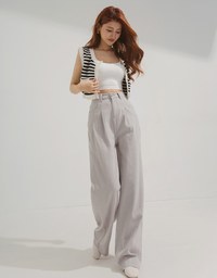 Floor-Length Denim Jeans Wide Pants