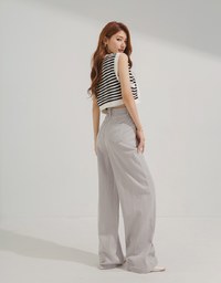 Floor-Length Denim Jeans Wide Pants