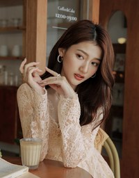 V-Neck Lace Translucent Mini Dress