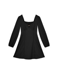 Hollow Heart Neck Mini Dress