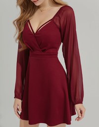 Sexy Sheer Mini Dress (With Padding)