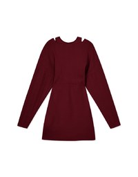 Cut Out Shoulder Splice Bodycon Dress