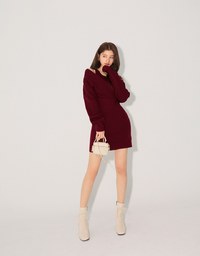 Cut Out Shoulder Splice Bodycon Dress