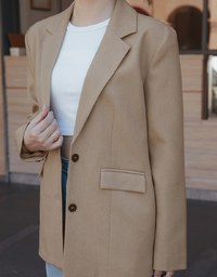 Ready Stock【Elecher's Design】Casual Loose Long Suit Blazer Jacket (With Shoulder Pads)