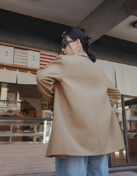 Ready Stock【Elecher's Design】Casual Loose Long Suit Blazer Jacket (With Shoulder Pads)