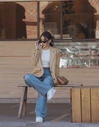 Ready Stock【Elecher's Design】Casual Loose Long Suit Blazer Jacket (With Shoulder Pads)