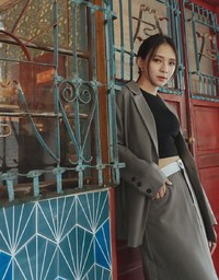 Ready Stock【Elecher's Design】Casual Loose Long Suit Blazer Jacket (With Shoulder Pads)