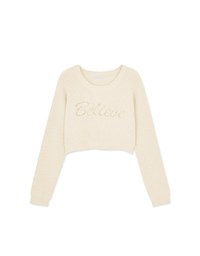 Textured Embroidered Knit Top
