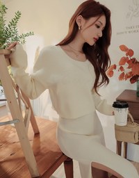 Textured Embroidered Knit Top