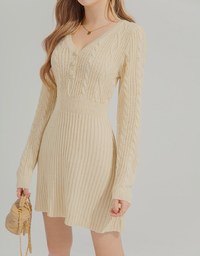 V-Neck Twisted Bodycons Mini Dress