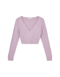 Intellectual Cross V-Neck Knit Top