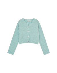 Puffy Knit Button Up Top