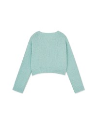 Puffy Knit Button Up Top