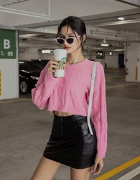 Twist Knit Cropped Top