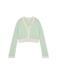 Argyle Plaid Knit Top