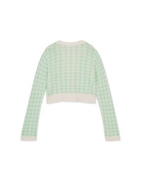 Argyle Plaid Knit Top