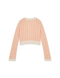 Argyle Plaid Knit Top