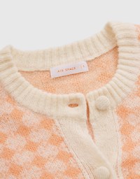 Argyle Plaid Knit Top