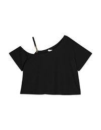 Sloping Shoulder Knit Top