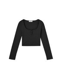 Plain Square Neck Knit Top