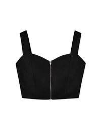 Peach Suede Wide Shoulder Zipper Vest (with padding)