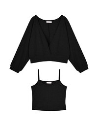 2 Piece V-Neck Knit Top