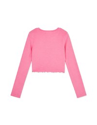 Printed Letter Curling Knit Top